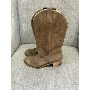 Women's Acme Suede Vintage Suede Cowboy Boots Sz 9